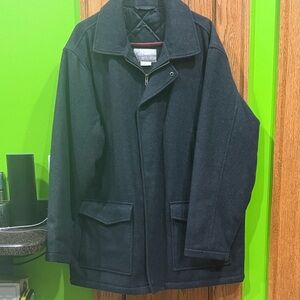 Classic Black Pea Coat for Men